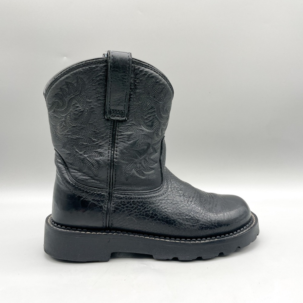 Ariat Womens 7 B Fatbaby Western Cowgirl Boots Black Leather Rodeo Framcore Boho